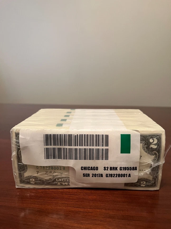 50 ($2) TWO DOLLAR BILLS UNCIRCULATED SEQUENTIAL -$100 FV from BEP Strap - Image 2 of 4