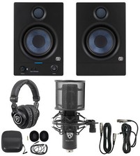 Pair Presonus Eris 4.5BT 2nd Gen 4.5" Studio Monitors w/Bluetooth Mic Headphones