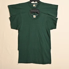 Vintage Russell Athletic Dark Green T-Shirts Size S - Lot of 2 - 4089/00