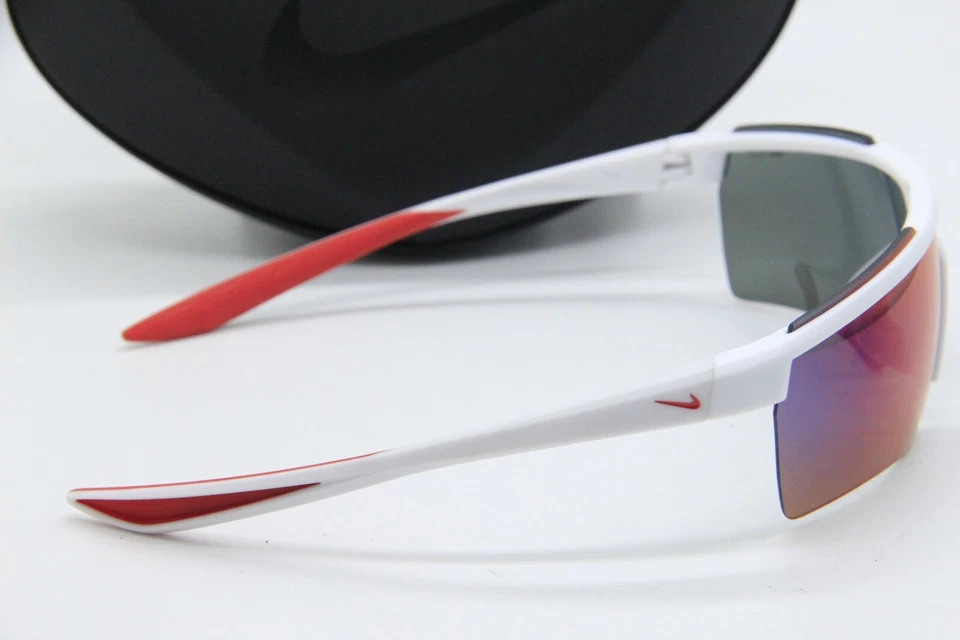 NUEVO NIKE WINDSHIELD ELITE 20 CW 1167 101 BLANCO ROJO AUTÉNTICO GAFAS DE SOL 60-13 Foto 3 de 3