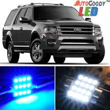 16 x Premium Blue LED Lights Interior Package Ford Expedition 1997-2019 + Tool