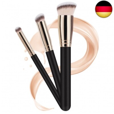 Make Up Pinsel Set, 3 Stück Schminkpinsel Puderpinsel Makeup Brushes Concealer