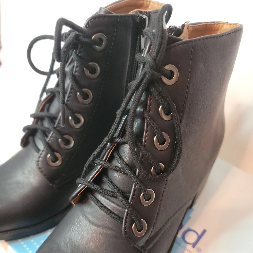 Botines clasificados para mujer negros de encaje con cremallera Petra-S talla 6 Foto 4 de 4