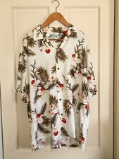 Vintage Two Palms Men's Floral Button Up Hawaiian Shirt Short Sleeve Size XL