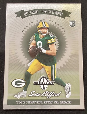 2023 Panini Limited Sean Clifford Limited Exposure Star Factor #56 GB Packers