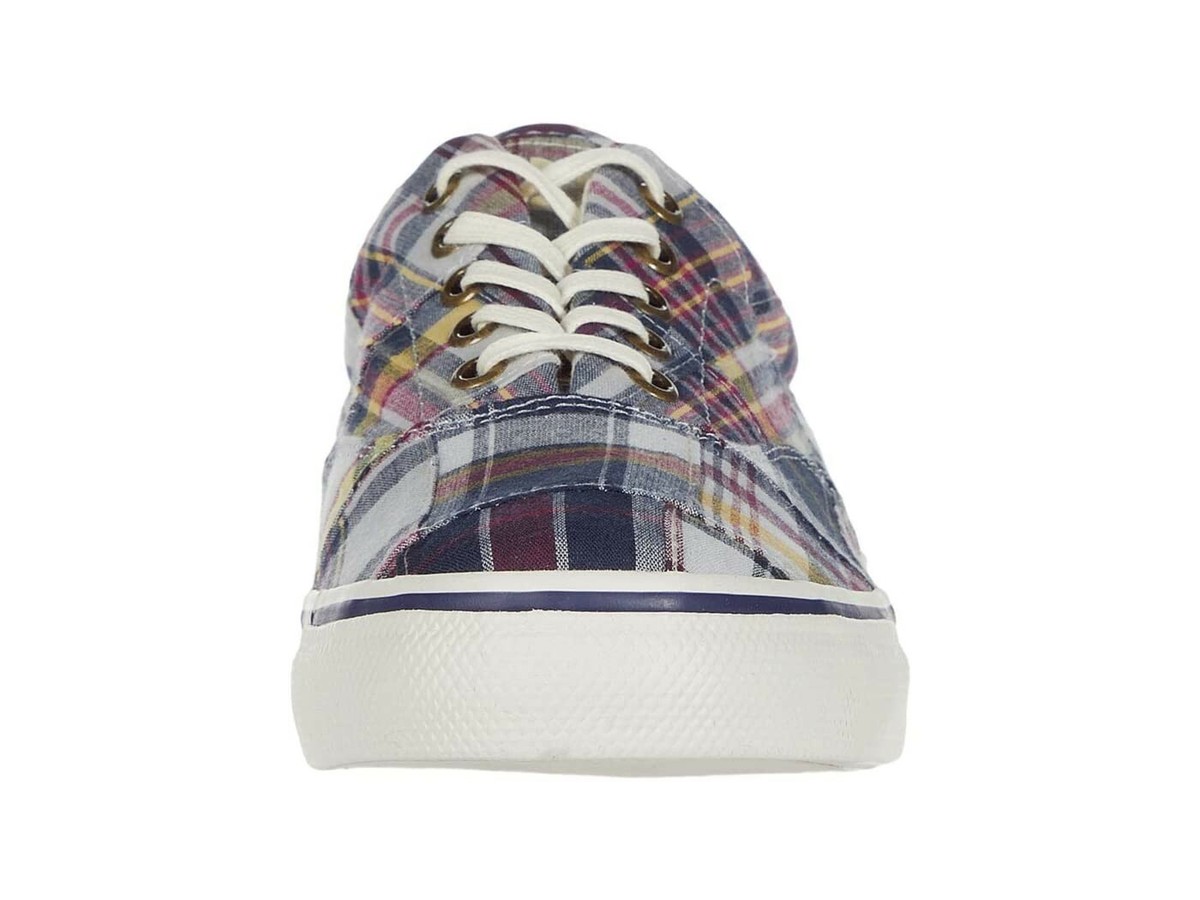 POLO RALPH LAUREN sz 7.5 Mens Harpoon Patchwork Madras Low  display picture 1