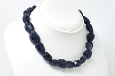472 Cts Earth Mined Single Strand Blue Iolite Faceted Beads Necklace JK 01E309
