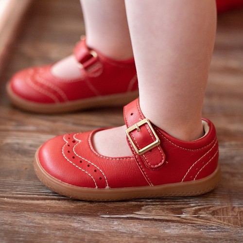 Livie And Luca Libra Girls Mary Jane Sandals 12M Leather Red Breathable - Picture 17 of 17