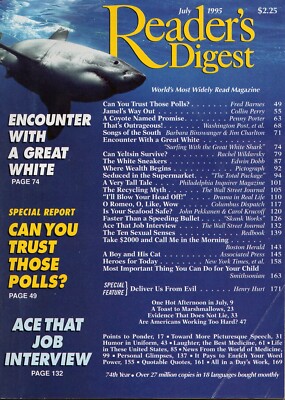Reader's Digest Magazine July 1995 Encounter with a Great White | eBay