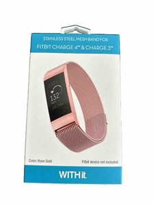 With it Stainless Steel Mesh Band For Fitbit Charge 3 And 4