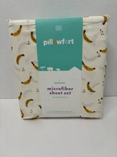 Pillowfort Bananas Microfiber Sheet Set Full Size