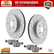 Rear Disc Rotors Ceramic Brake Pads for 2015 - 2022 Subaru Outback Legacy