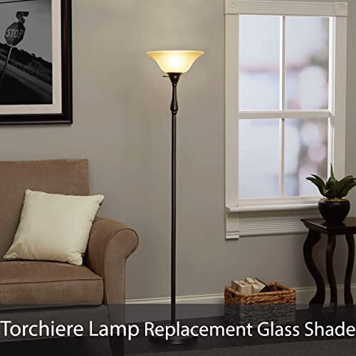 Aspen Creative 23142-11A Shade for Medium Base Socket 15" x 4-1/2" Alabaster - Picture 6 of 8