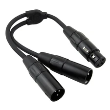 Pig Hog Solutions PY-XF2XM 6" Y Cable, XLR(F)-Dual XLR(M)