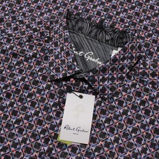 Robert Graham NWT Yeni Casual Button Down Shirt Size L in Black/Multi Pattern