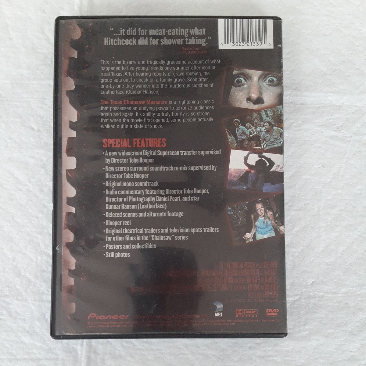 THE TEXAS CHAINSAW MASSACRE SPECIAL EDITION 1974 DVD 2003 | eBay