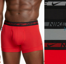 NEW Men's Nike 3-pack Flex Micro Trunks 4" Red, Gray, Black, XLARGE 40-42