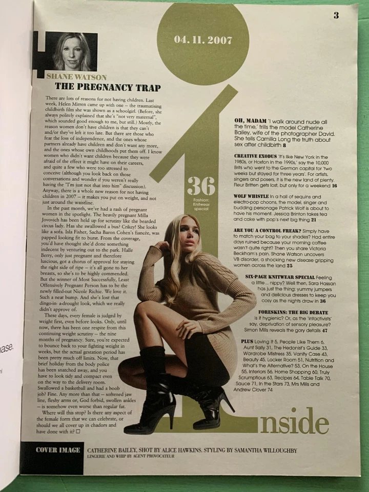 Sunday Times STYLE 4-November-2007 CATHERINE BAILEY Patrick Wolf Reese Forbes UK - Image 2 of 2