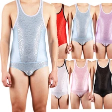 Sexy Underwear Men's Bodysuits One-Piece Leotard Gay Jumpsuits Tight Undershirts