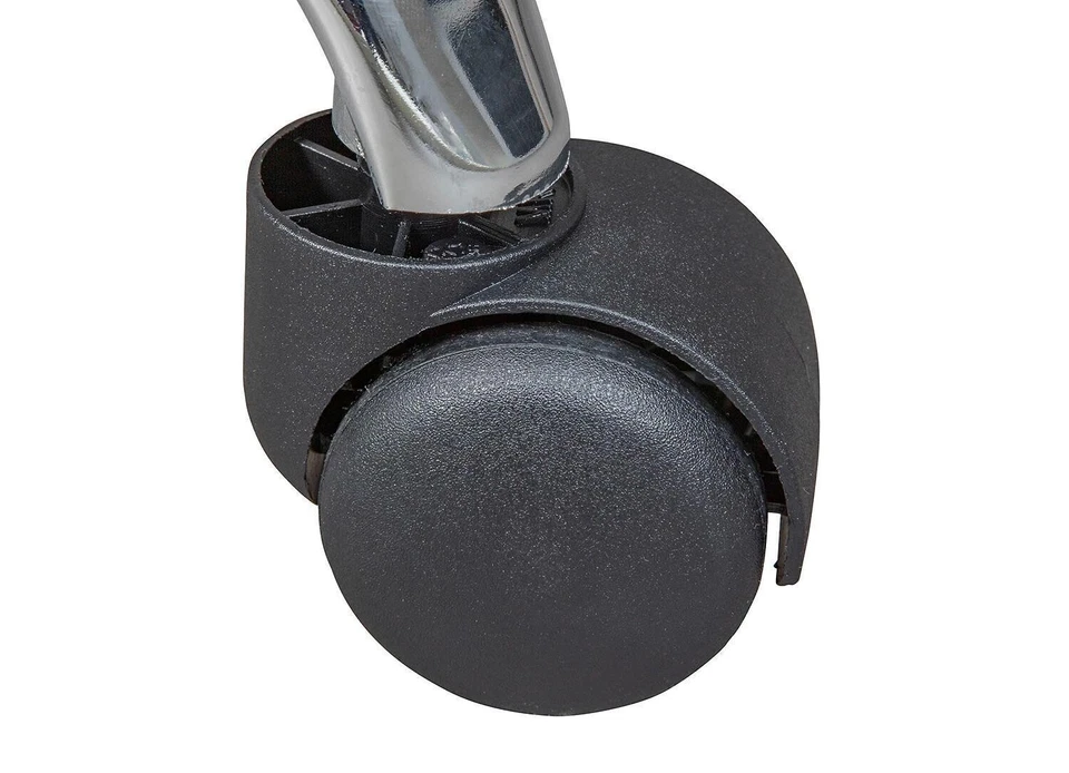 Drehhocker Sitzhocker mit Rollen Drehbar Höhenverstellbar Kunstleder Metall - Bild 4 von 4