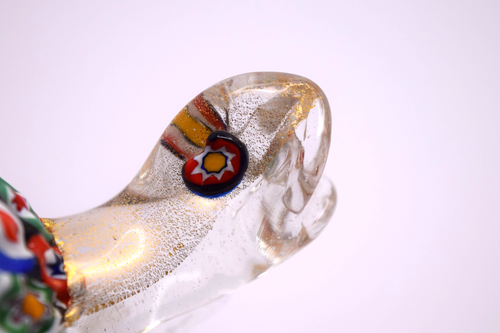 Figura Tortuga Millefiori Pisapapeles Multicolor Floral Shell Estilo Murano - Imagen 6 de 12