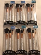 6x Marble Makeup Brush Set 3 Pcs - Eyeshadow, Blending, Contour Party Gift Pack