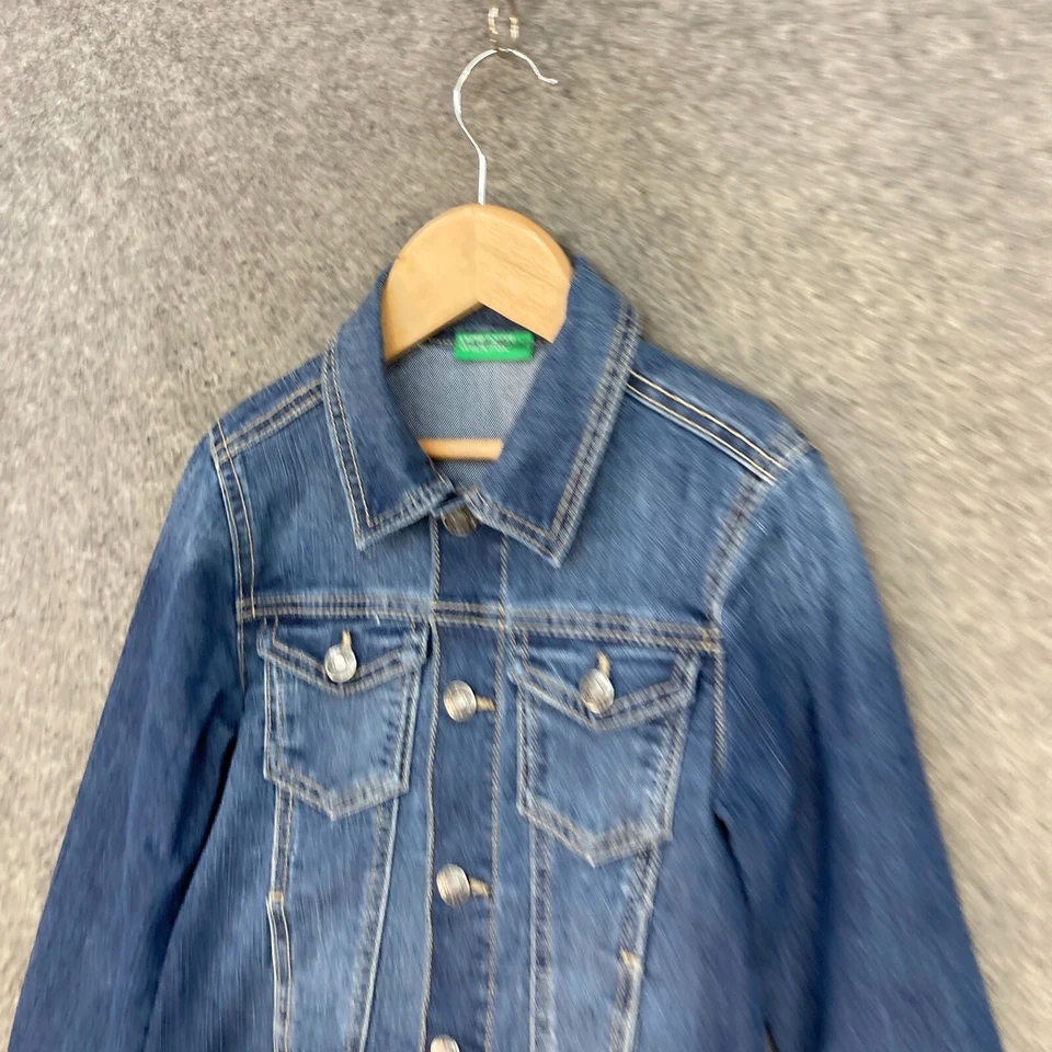Chaqueta United Colors of Benetton Niños Talla 6-7 Años Azul Denim Botón 22127 Foto 3 de 4