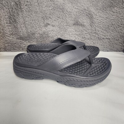 Skechers Foamies Creston Ultra ISLAND COVE Flip Flops Sandals Mens US 10 Gray