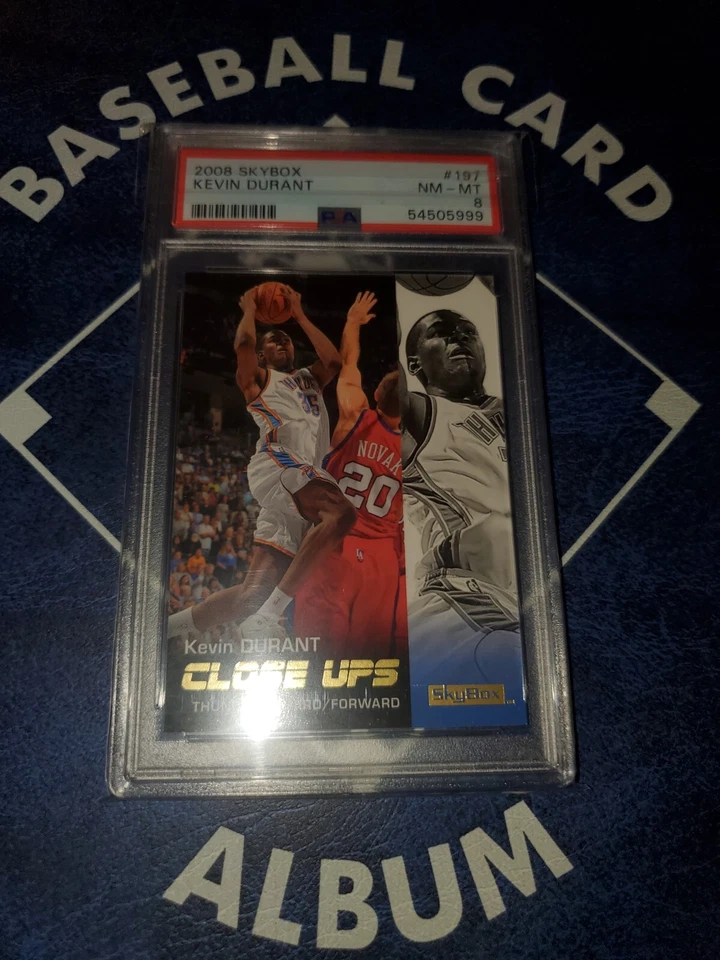 Skybox Kevin Durant #197 2008 primeros planos PSA 8 ¡Como nuevo! ¡GUERREROS! HOF! CAMPEÓN🏀🔥 Foto 4 de 4