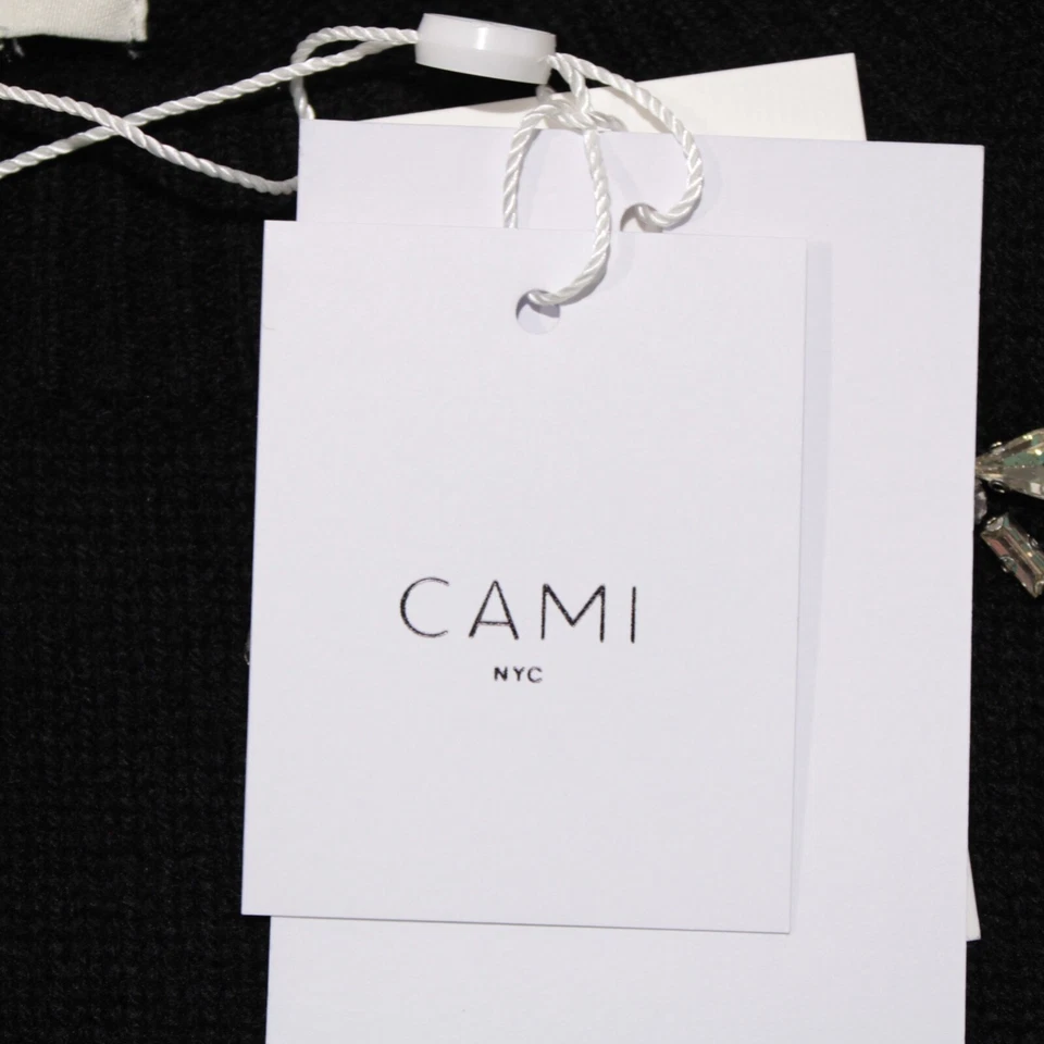 Suéter Pullover Cami NYC NUEVO CON ETIQUETAS Lulie Cuello Redondo Talla L Negro con Joyas 100% Lana Foto 3 de 4