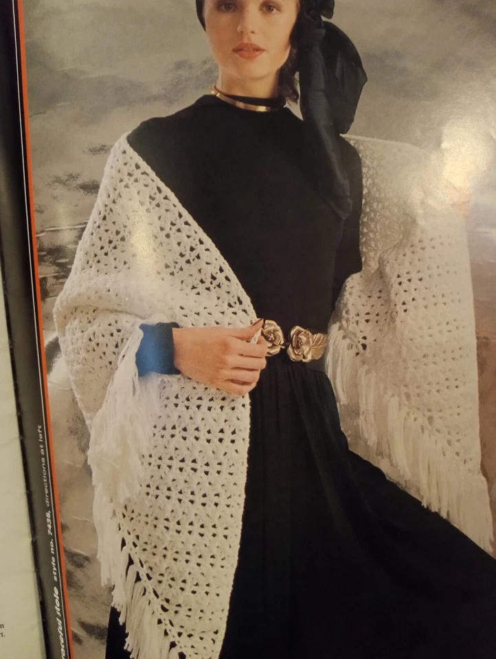 Vintage Crochet Pattern Booklet Crochet Sweater Patterns Shawl - Image 4 of 4