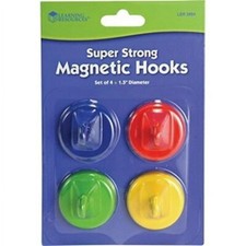 Learning Resources Super Strong Magnets w/ Hooks Colored Refrigerator Whiteboard