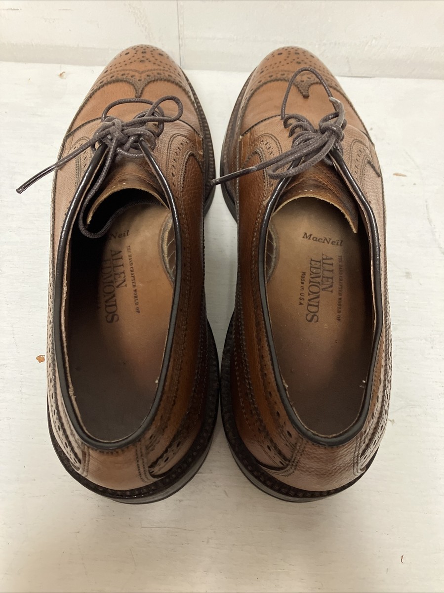 Allen Edmonds MacNeil 9D Brown Grain Leather 92324 EUC $425  display picture 3