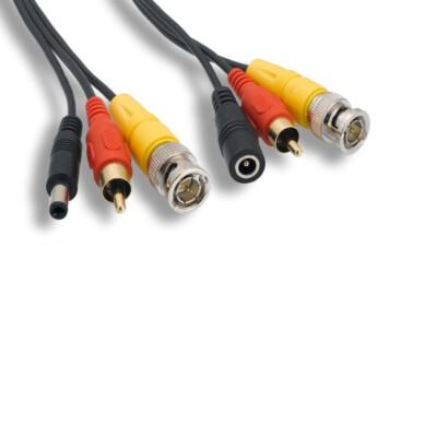 Kentek 25ft CCTV DVR BNC Cable Video/Audio/Power for Security Camera System