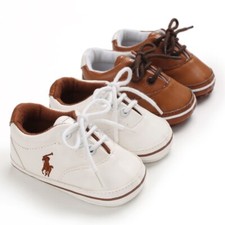Baby Infant Classic Leather Baby Shoes Boy Girl Soft Sole 0-18months 