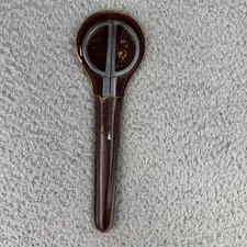ART DECO VINTAGE SHAW BARTON SCISSORS w/ Leather Case