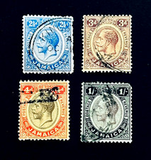 JAMAICA Stamp Lot - 1913 King George V Issue Used Colored Paper  