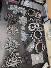 Large LOT of Hanging Chains & Hooks - Bird Feeders Wind Chimes Lanterns Plants