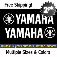 Yamaha Decal Set (2) for Motorcycle Boat Window Tank Wheel Sticker, MX, Race