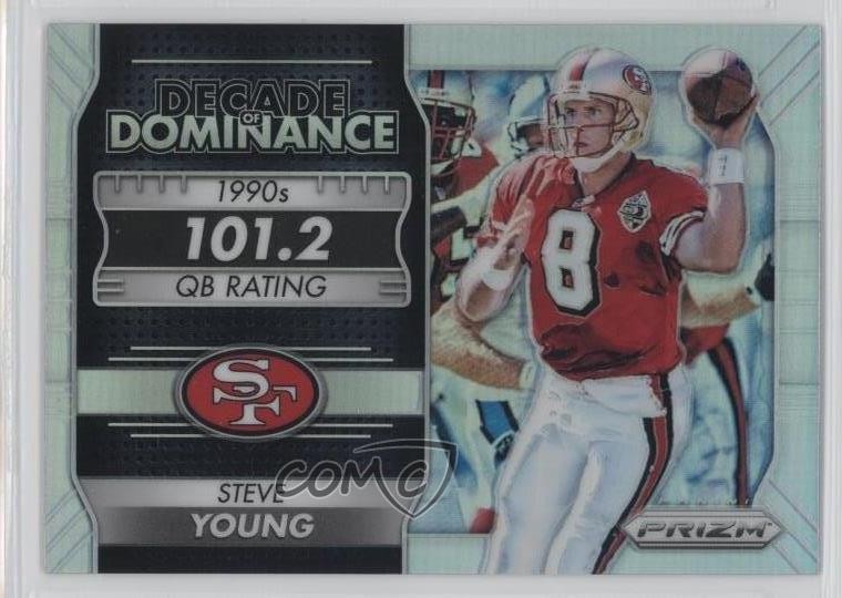 2016 Panini Prizm Decade of Dominance Silver Prizm Steve Young #3 HOF 4k8