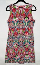 Tommy Hilfiger Multicolor Paisley Print Shift Dress Women’s Size 6 Spring EUC