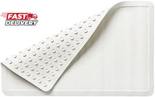 Rubbermaid Commercial Products Safti-Grip Bath Mat,Medium,White,Suction-Backed,N