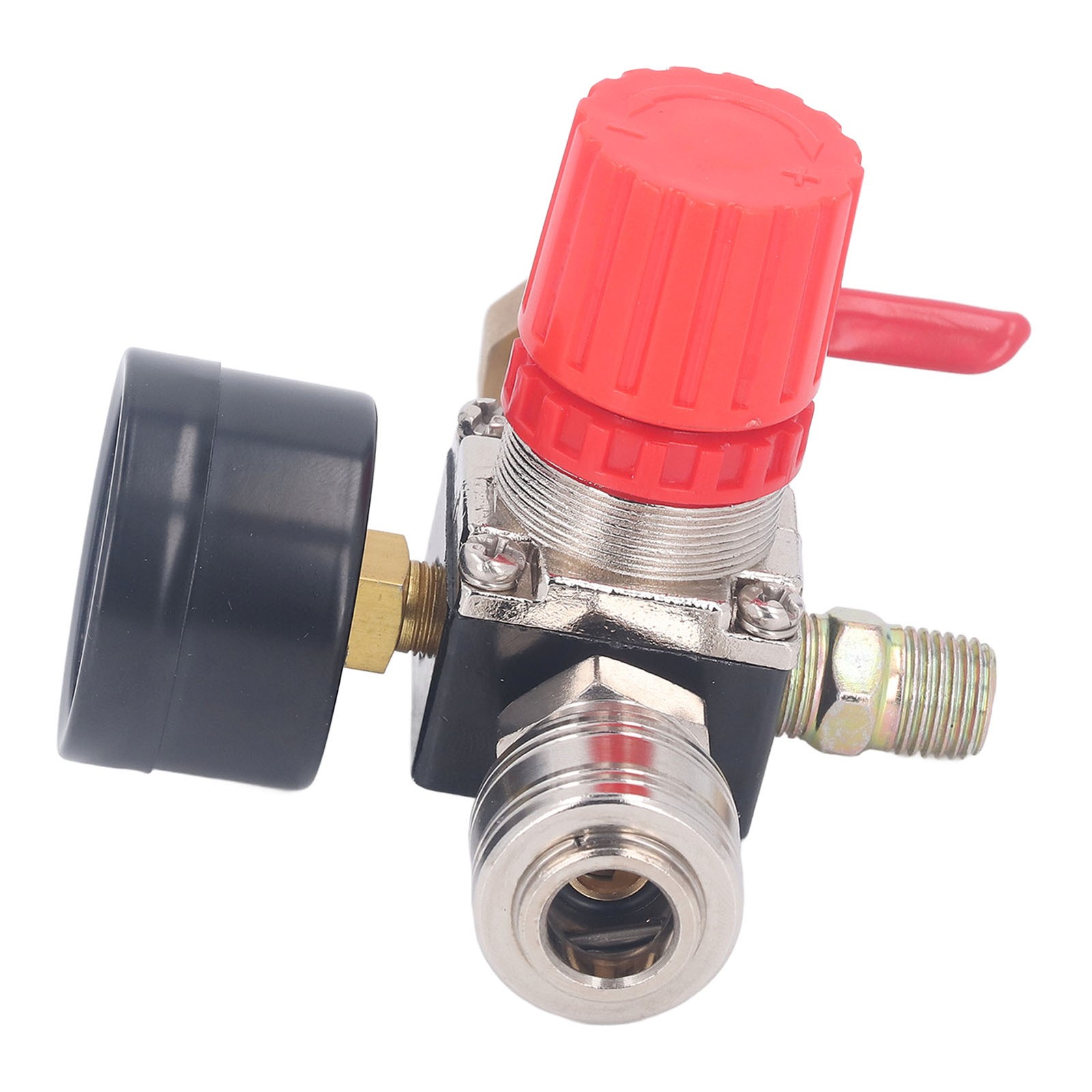 (1/2 Inch Ball Valve)0180 PSI Air Gauge Regulator Accurate Measurement