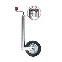 AL-KO StüTzrad Plus Ø48 Mm – Vollgummireifen 200 X 50 Mm, 150 Kg TragfäHigkeit