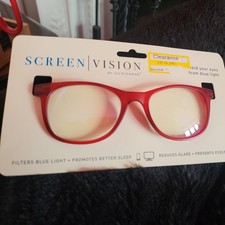 ICU Eyewear Screen Vision Glasses Filters Blue Light - Red Curve Oval healthy