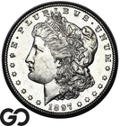 1897-S Morgan Silver Dollar Coin, Proof-Like, Near Gem BU+