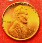1952-S Lincoln Wheat Cent Penny GEM RED BU From an Original Bank Roll