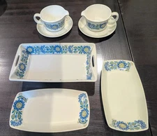 SET OF 7 VINTAGE MCM TURI DESIGN FIGGJO FLINT NORWAY TOR VIKING SERVING PIECES