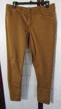 Democracy "AB" Technology Brown Zip Front Stretch Slim Leg Pants Women's 10