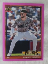 Jackson Merrill 2026 Topps 75 Years of Baseball Pink #T91-78  Padres
